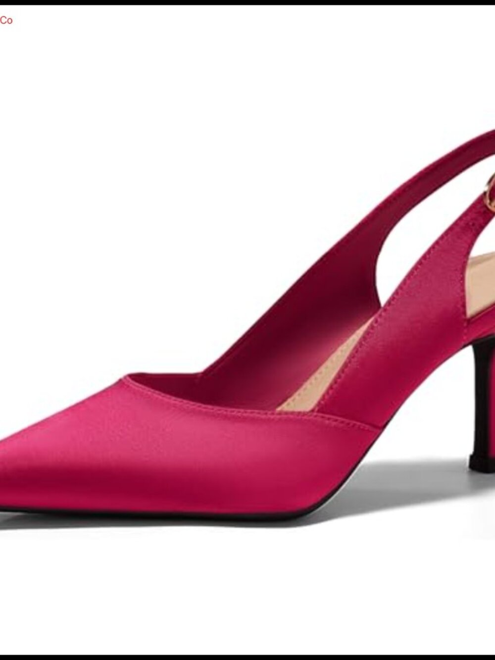 Womens Slingback Kitten Heels Closed Pointed Toe Pumps Dress Shoes